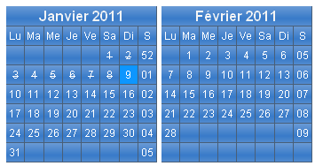 T�l�charger le mod�le de calendrier